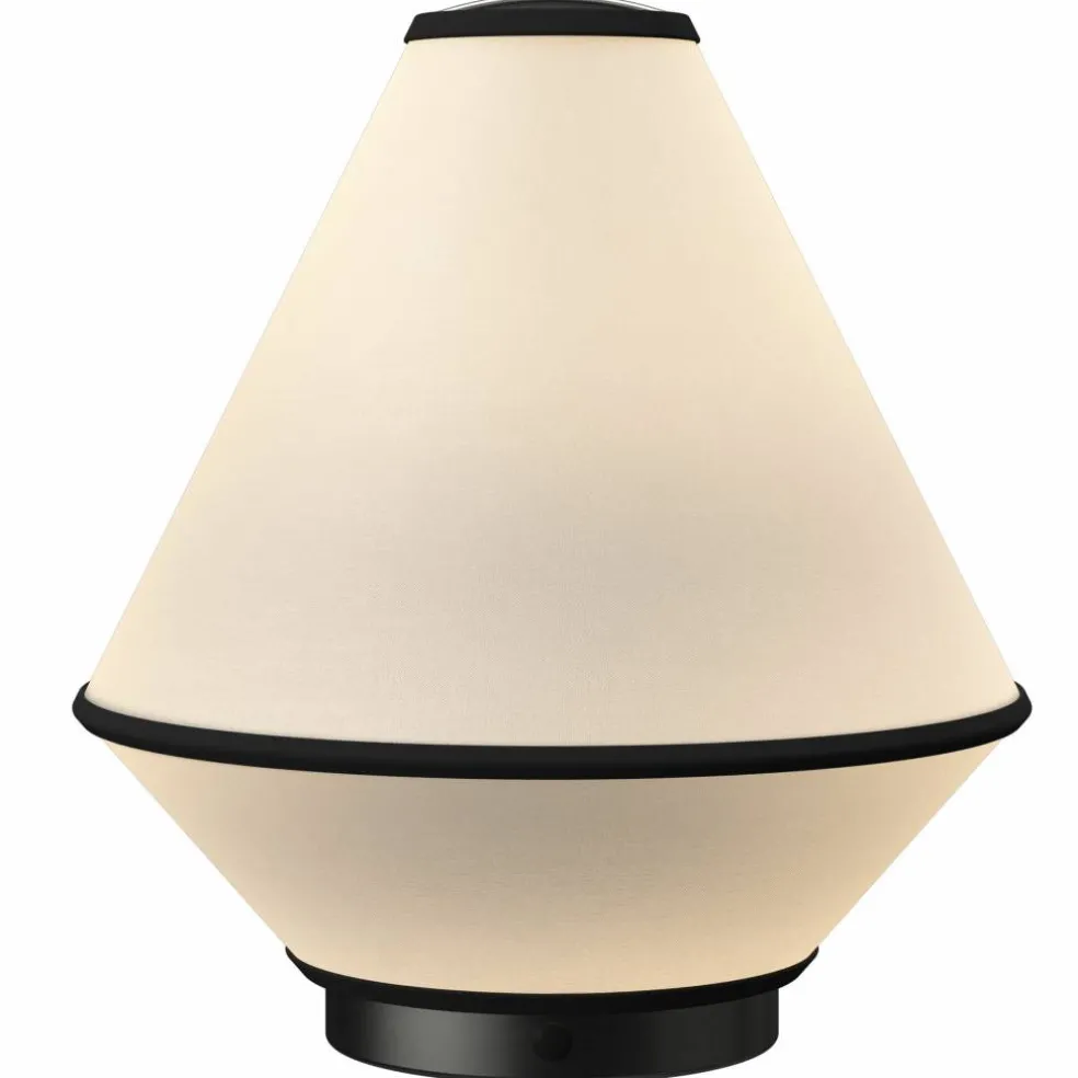 Tafta portabel bordlampe, svart/off-white