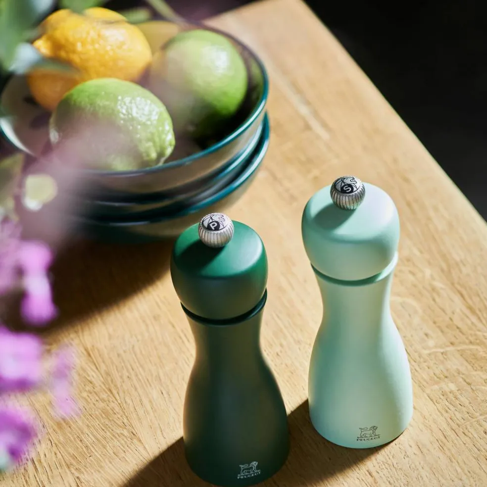 Tahiti salt- og peppersett 15 cm, moss & mint