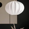 Taklampe, oval kule, 65 cm, hvit