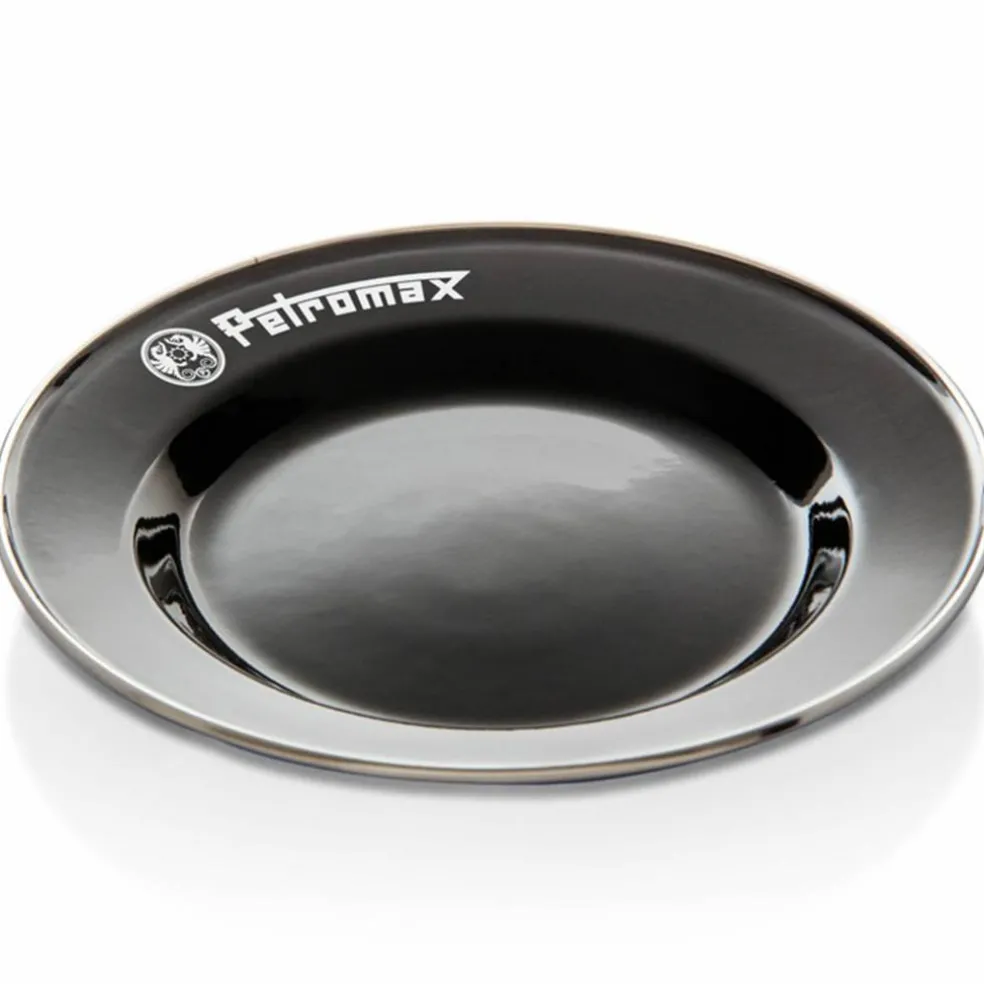 Tallerken 22 cm svart, 2-pakning