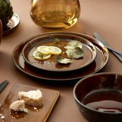 Tallerken Gastro 21 cm svart/amber