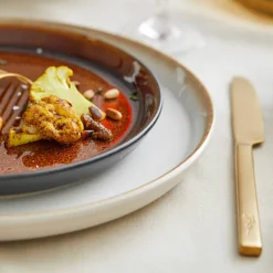 Tallerken Gastro 21 cm svart/amber