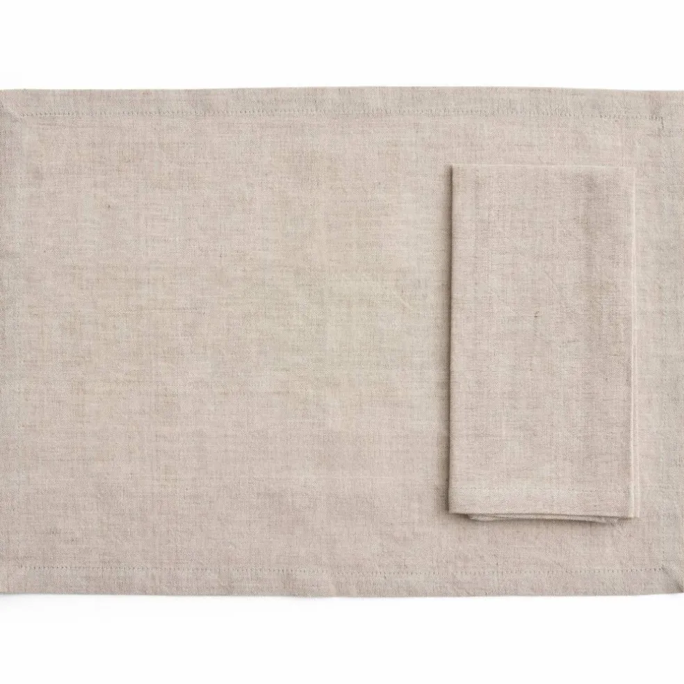 Tavolo bordbrikke/serviett 4-pakning, soft yellow