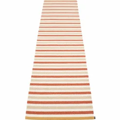 Teo gulvteppe 70 cm x 300 cm, brick/beige/vanilla