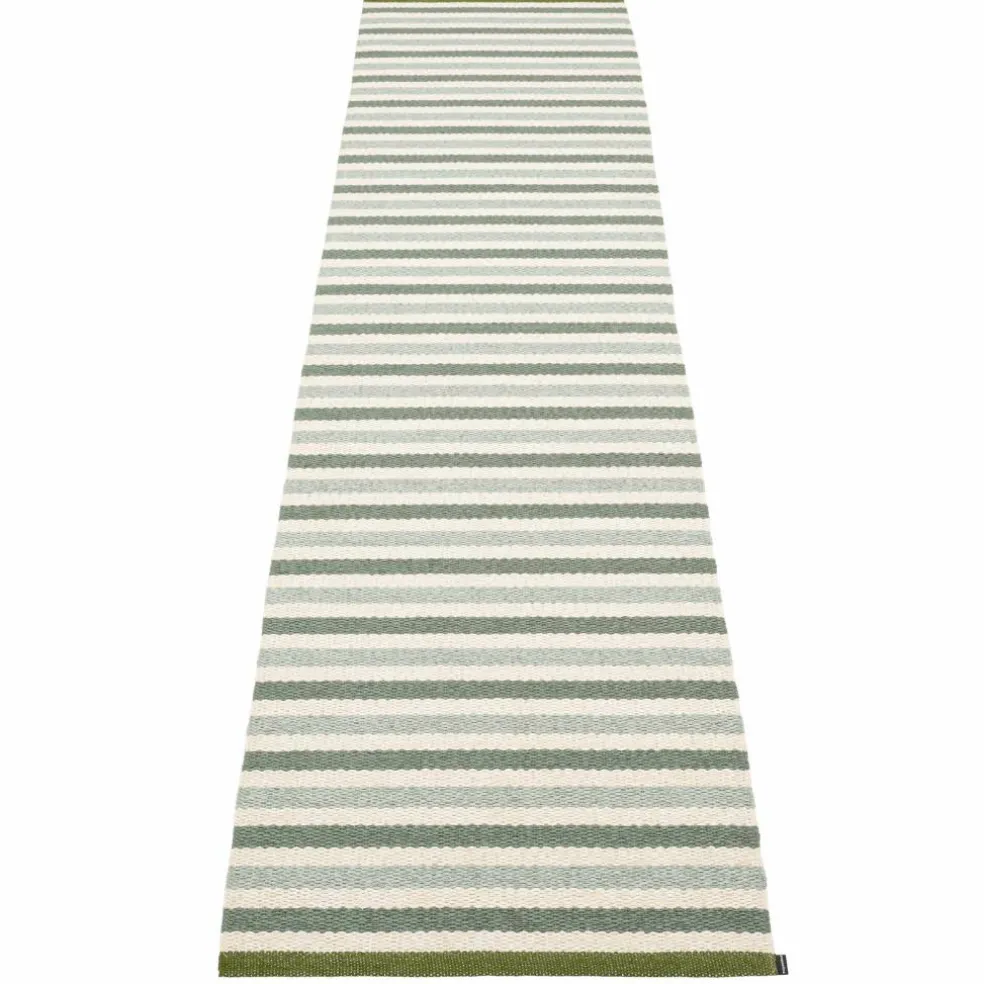 Teo gulvteppe 70 cm x 300 cm, sage/army/vanilla