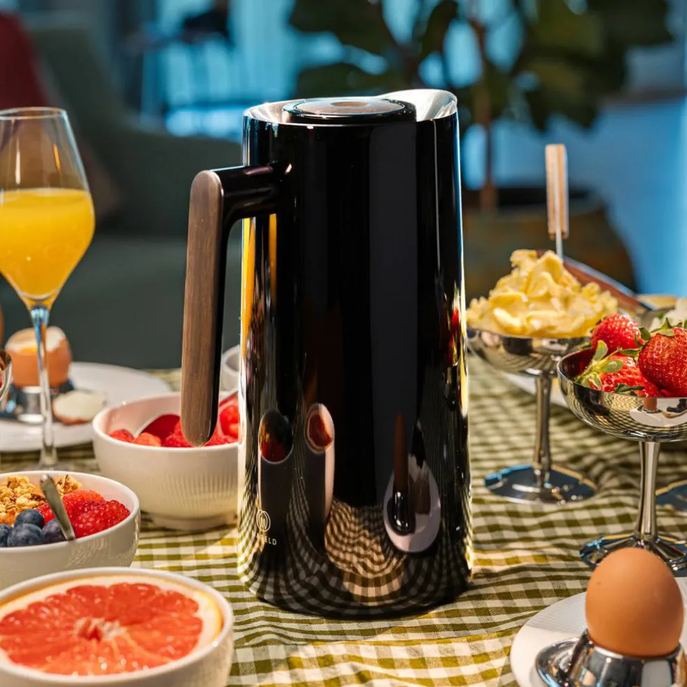 Termokanne 1 liter, blank svart
