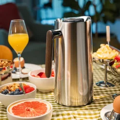 Termokanne 1 liter, børstet stål
