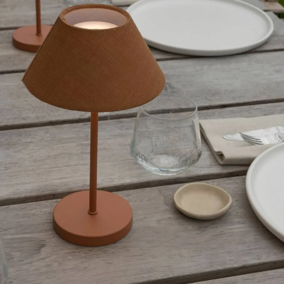 Teya bærbar bordlampe, terracotta