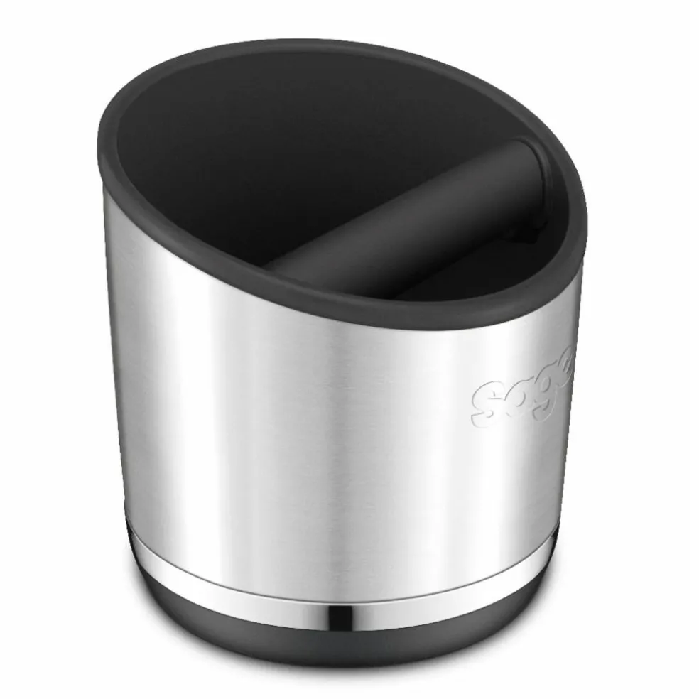 The Knockbox 10™ kaffeboks, brushed silver