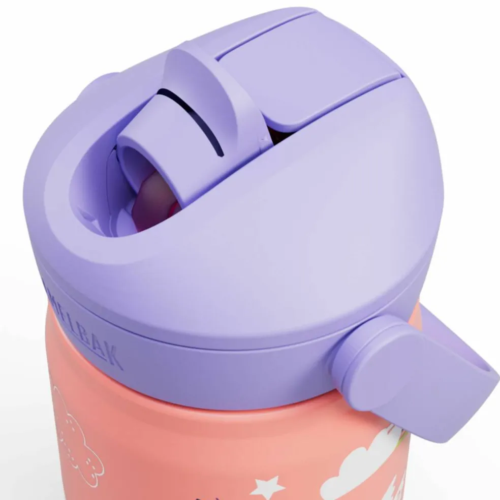 Thrive Flip Straw Kids drikkeflaske 0,35 liter, Butterfly Rainbow