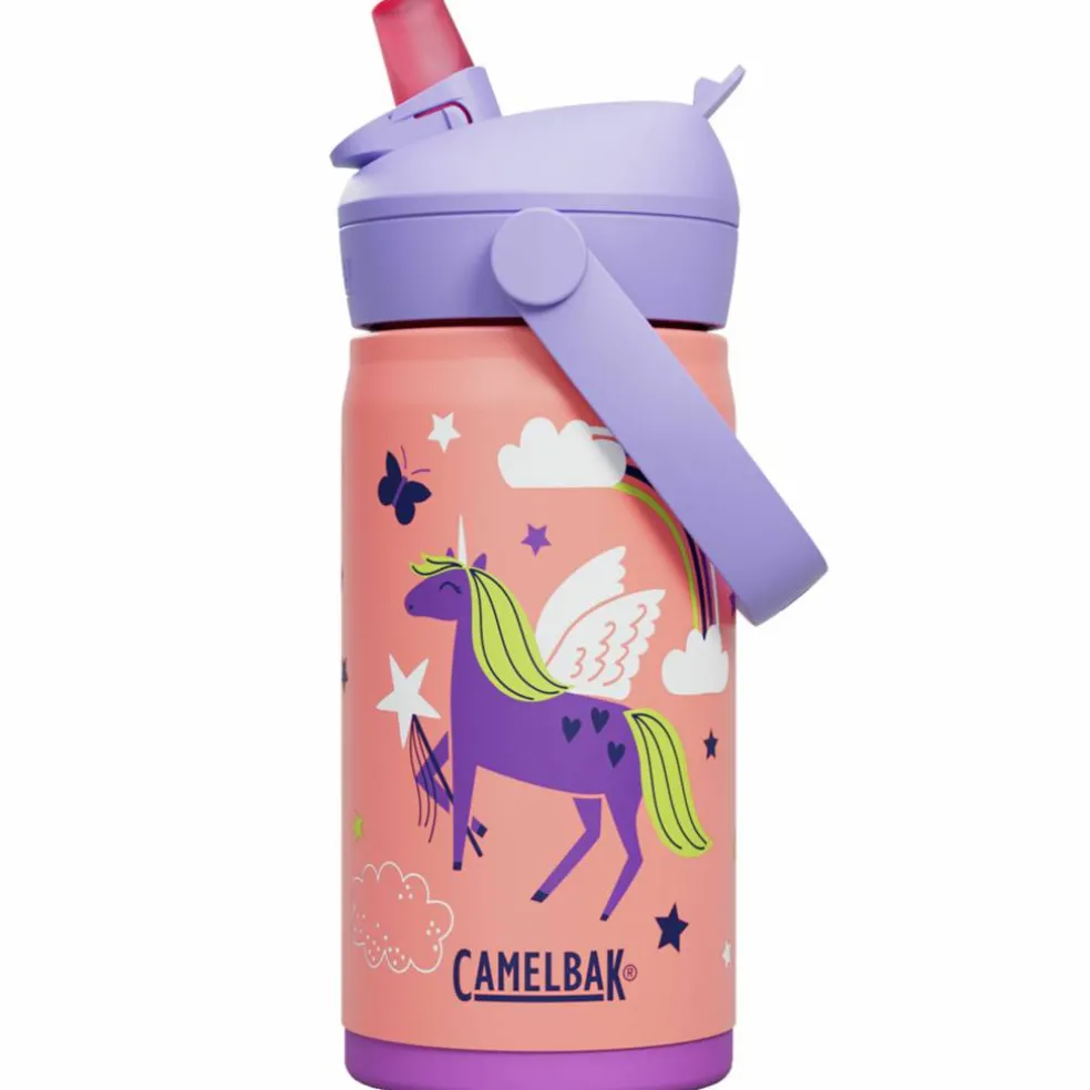 Thrive Flip Straw Kids drikkeflaske 0,35 liter, Butterfly Rainbow