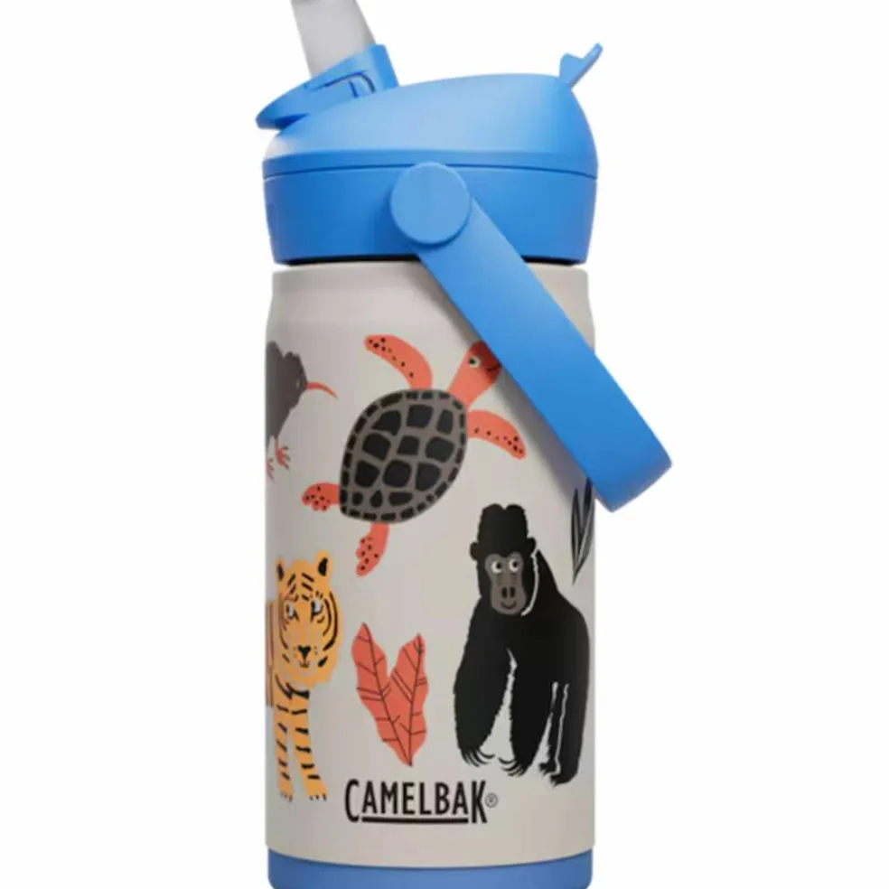 Thrive Flip Straw Kids drikkeflaske 0,35 liter, Butterfly Rainbow