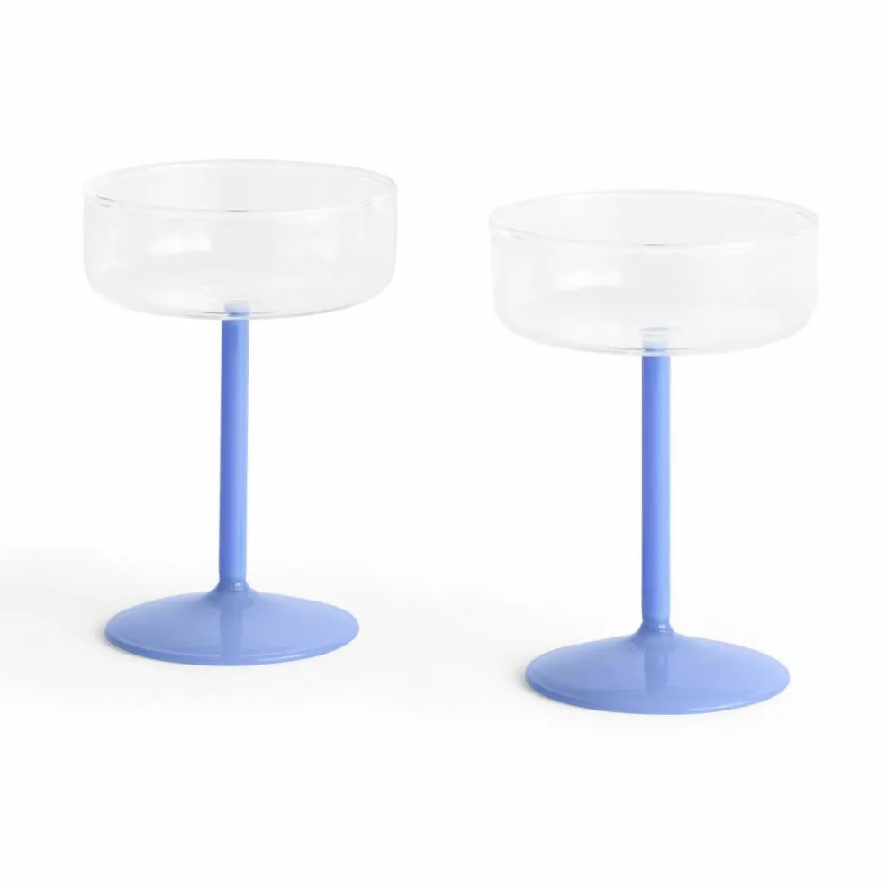 Tint coupéglass 2-pakning, klar/jade/lyseblå