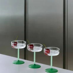 Tint coupéglass 2-pakning, klar/jade/lyseblå