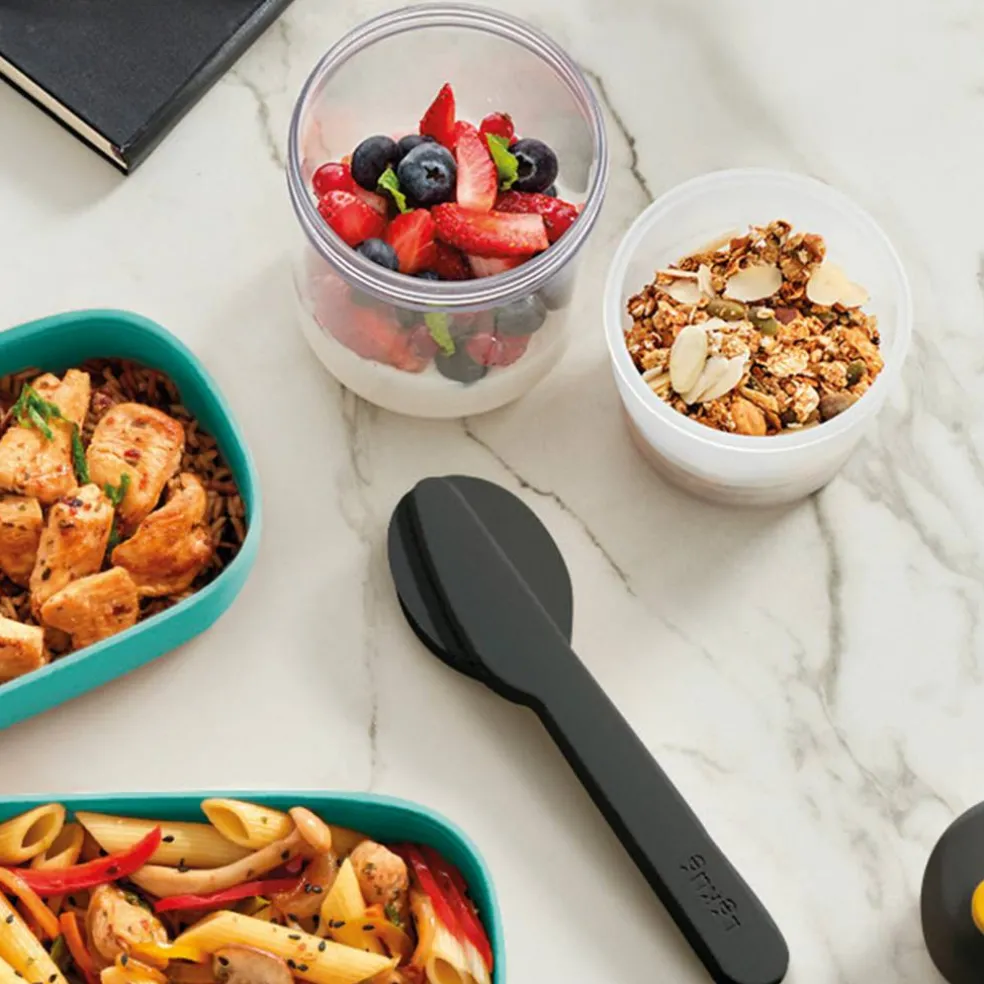 To Go bestikksett med etui, svart