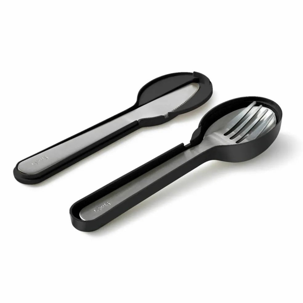 To Go bestikksett med etui, svart