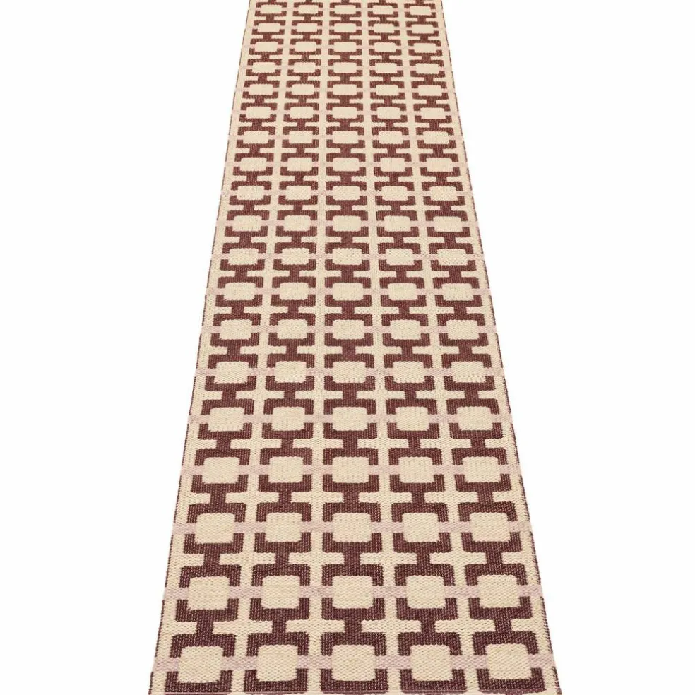 Tom teppe 300 x 70 cm, burgundy/cream/rose