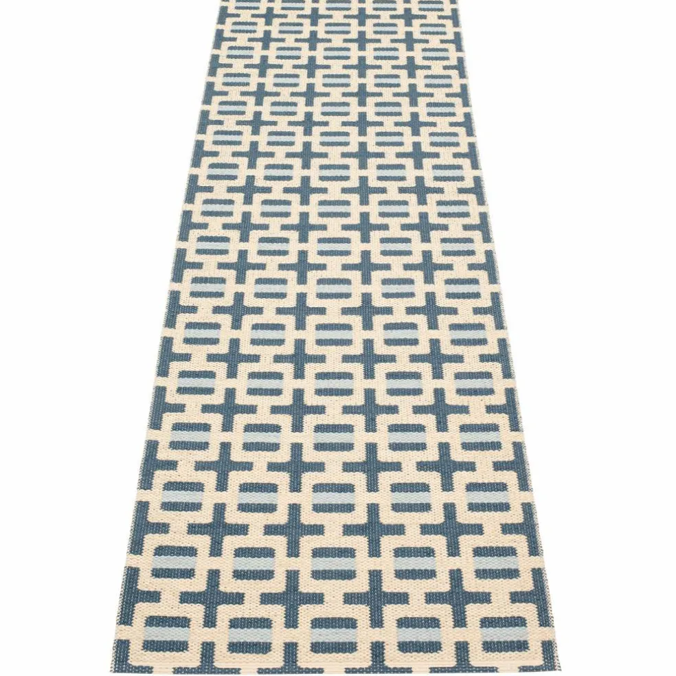 Tom teppe 240 x 70 cm, burgundy/cream/rose