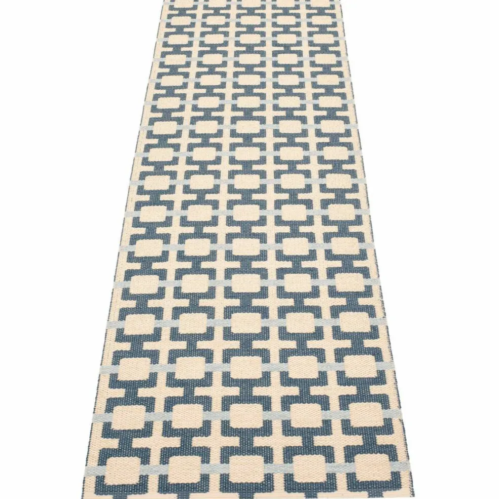 Tom teppe 240 x 70 cm, burgundy/cream/rose