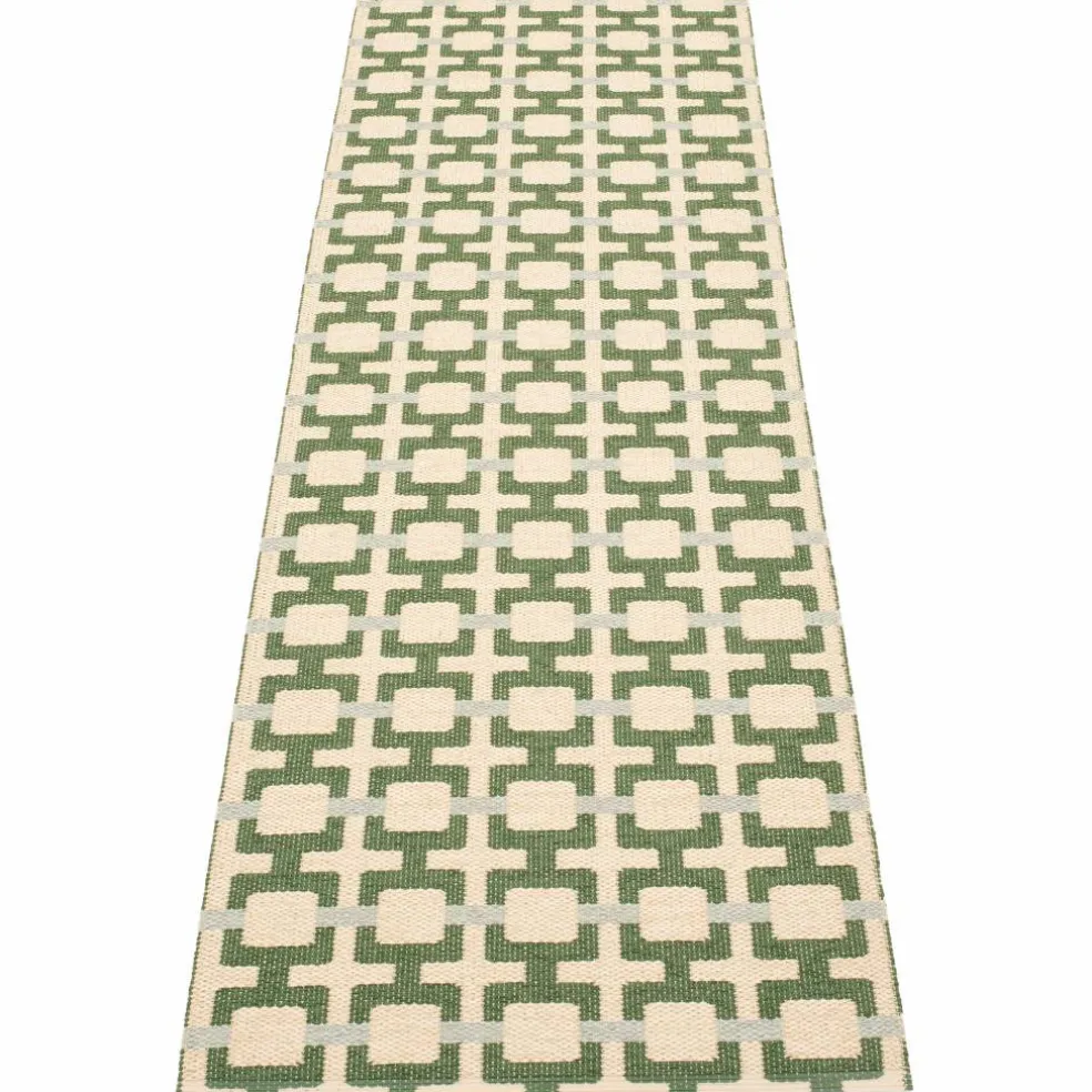 Tom teppe 240 x 70 cm, leaf/cream/sage