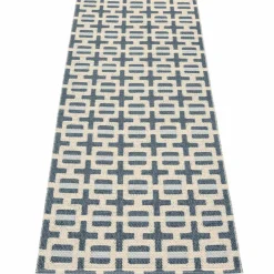 Tom teppe 180 x 70 cm, ocean blue/cream/fog