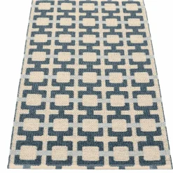 Tom teppe 120 x 70 cm, ocean blue/cream/fog