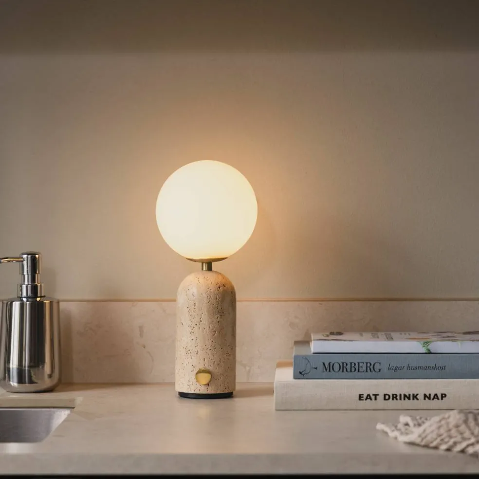 Torrano bærbar bordlampe, brown marble