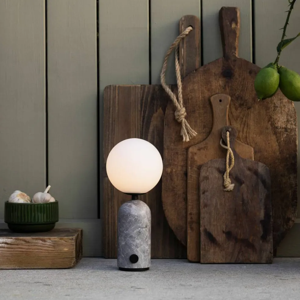 Torrano bærbar bordlampe, brown marble