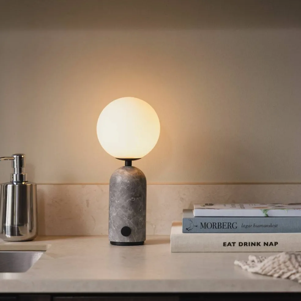Torrano bærbar bordlampe, grey marble