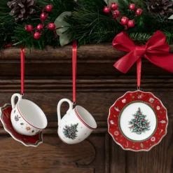 Toy's Delight juledekorasjon servise 3 deler, hvit