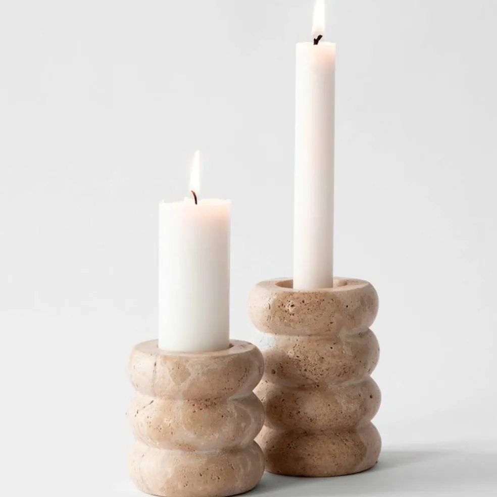 Travertine lysestake, large