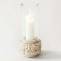 Travertine lysholder 13x13 cm