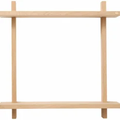 Treat hylle double 34 × 12 cm, eik