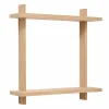 Treat hylle double large 50 × 12 cm, eik