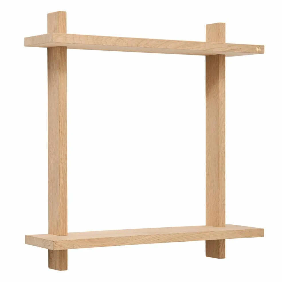 Treat hylle double large 50 × 12 cm, eik