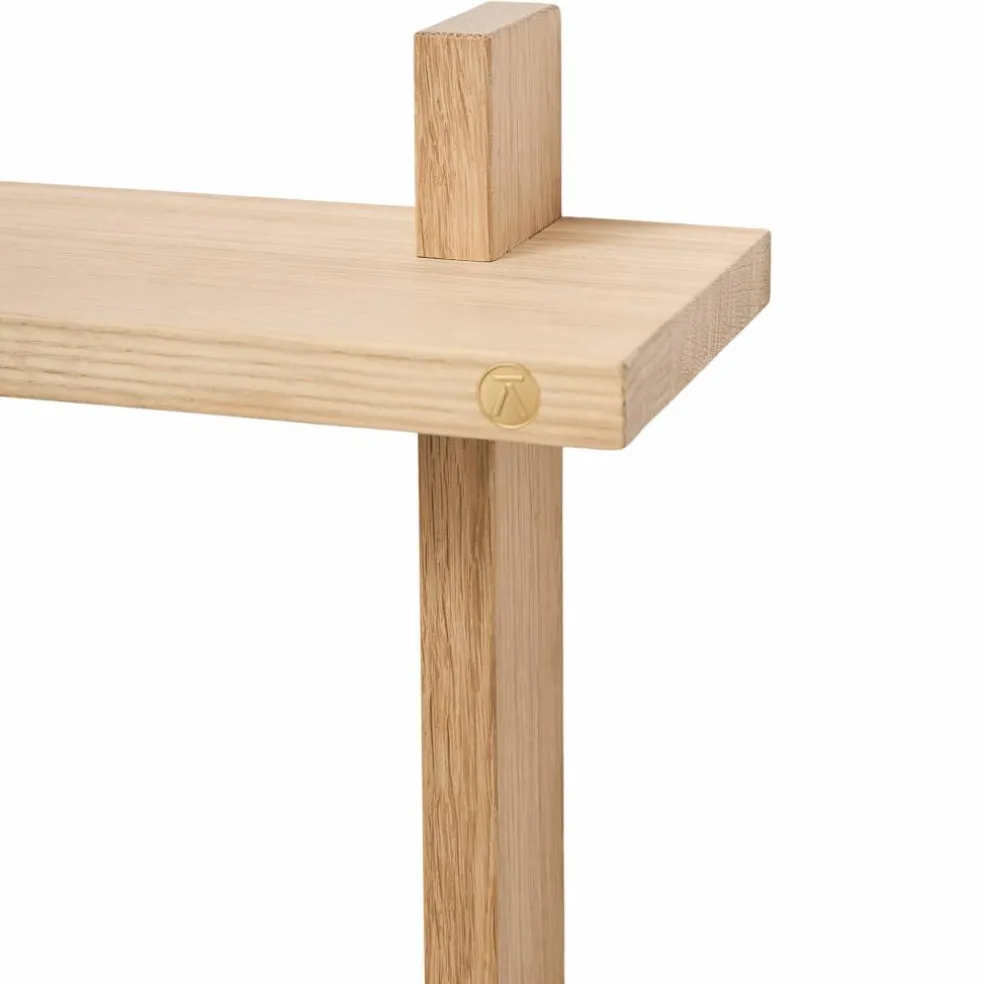 Treat hylle double large 50 × 12 cm, eik