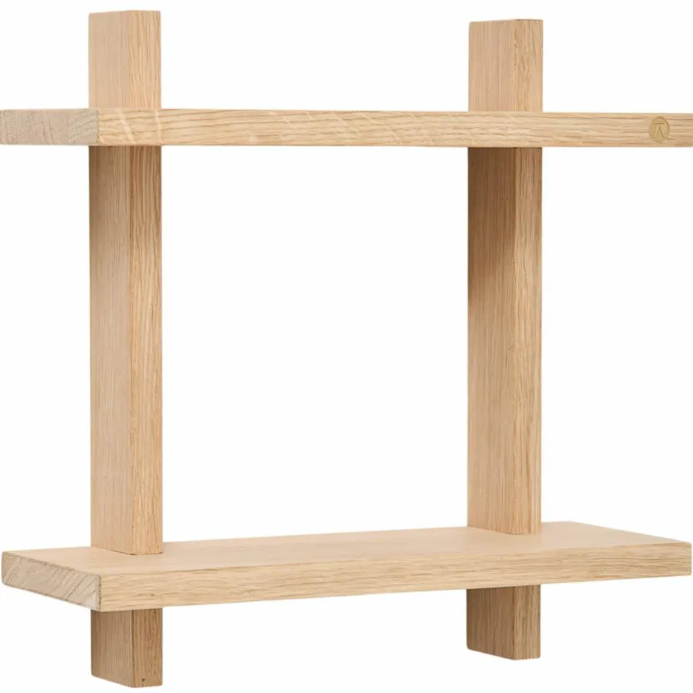Treat hylle double large 50 × 12 cm, eik