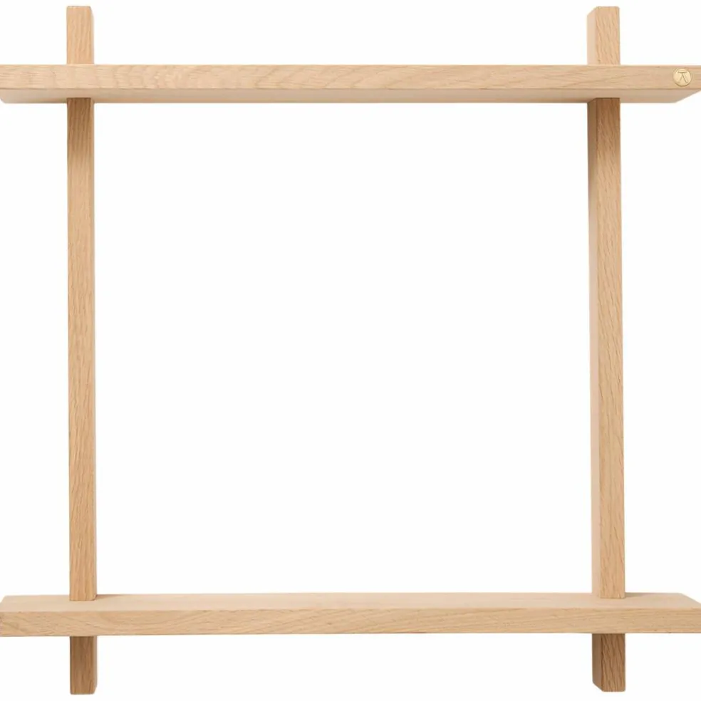 Treat hylle double large 50 × 12 cm, eik