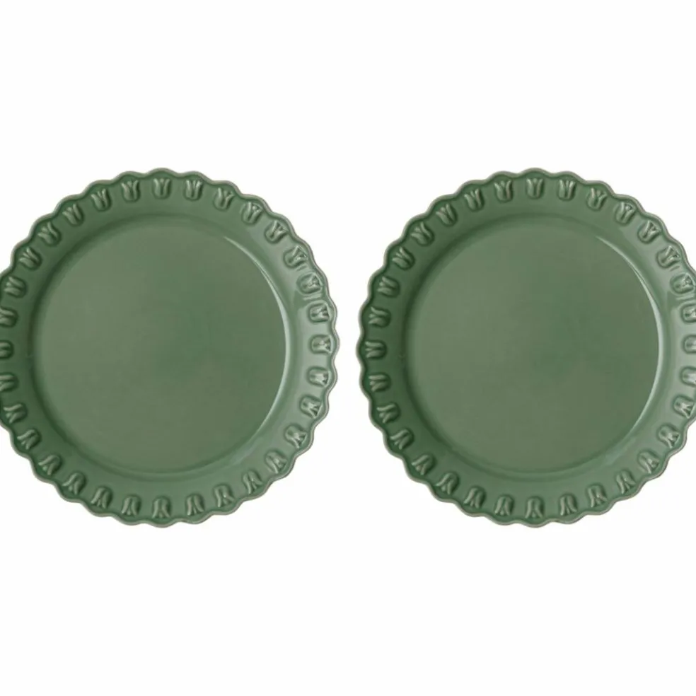 Tulipa tallerken 26 cm, 2-pack, verona grønn