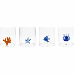 Tumblerglass 4 stk, havstema