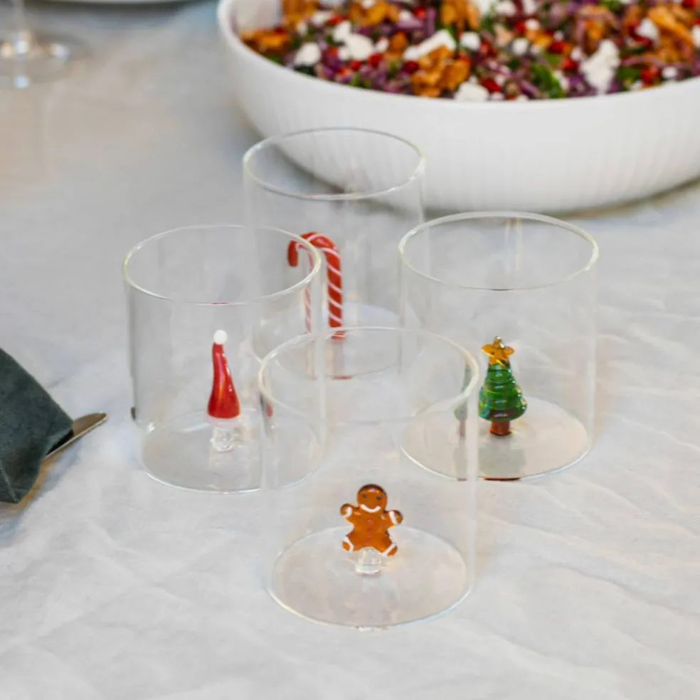 Tumblerglass 4 stk, juletema