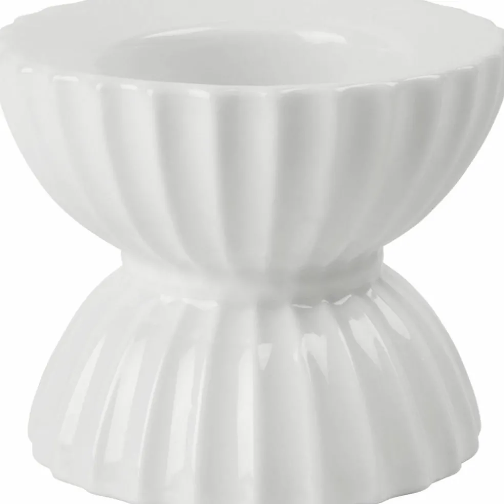 Tura lysestake for telys Ø8 cm, hvit