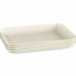 Turtallerken small 4-pakning, cream