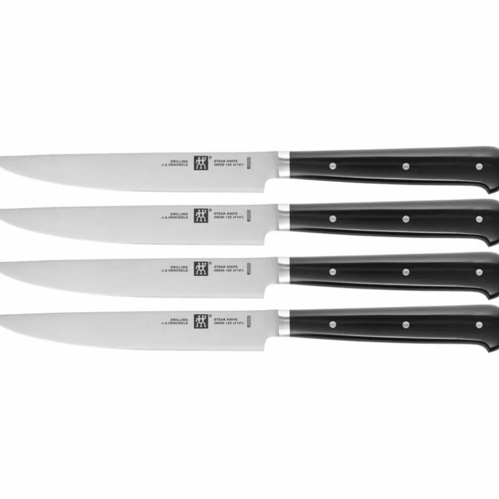 Twin Steak Sett 4 stk. Kniver med Slett Slipbar Egg