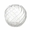 Twist Ball vase 20 cm, forest green
