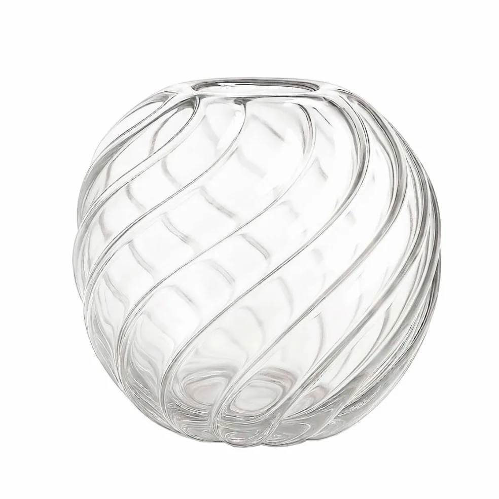 Twist Ball vase 20 cm, forest green
