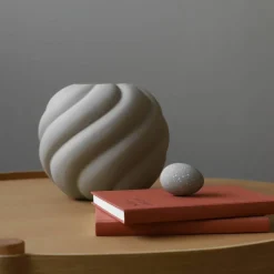 Twist Ball vase 20 cm, svart