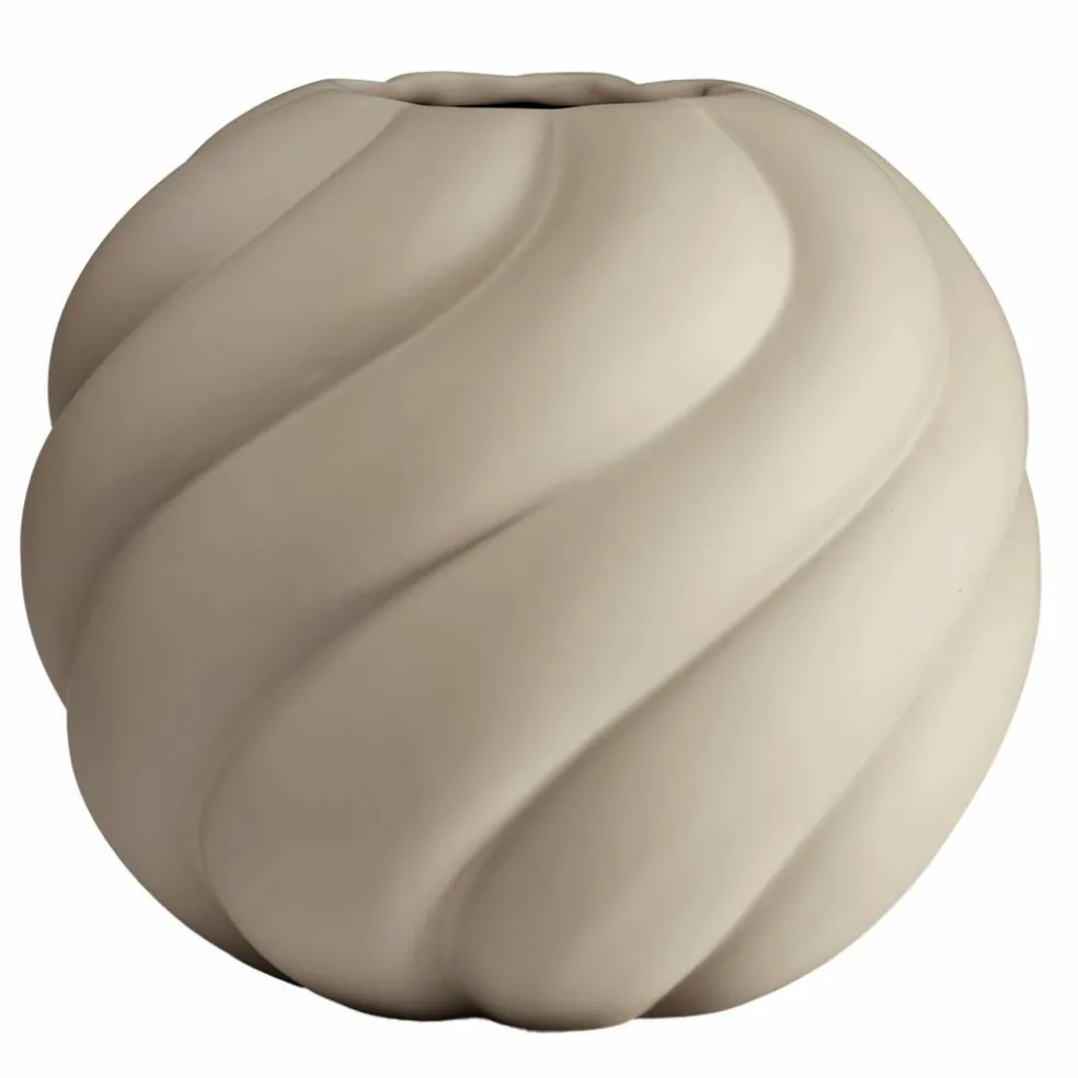 Twist Ball vase 20 cm, svart