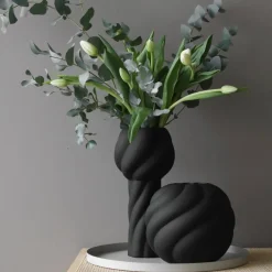 Twist Pillar vase 34 cm, svart