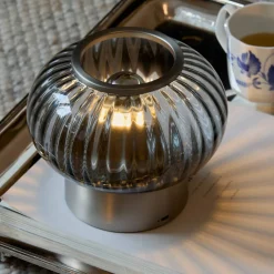 Urc bærbar bordlampe 19 cm, smoke